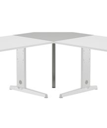 Mesa angulo 90 gris para mesa de oficina serie work-metal antracita-gris