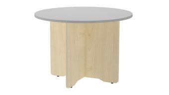Mesa de reuniones redonda 120cm de diametro altura 72cm color: pata antracita  tablero