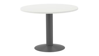 Mesa de reuniones redonda 120cm de diametro altura 72cm color: pata metalica antracita