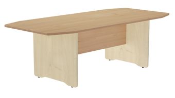 Mesa de reuniones 220x100x72cm. color: pata antracita  tablero roble