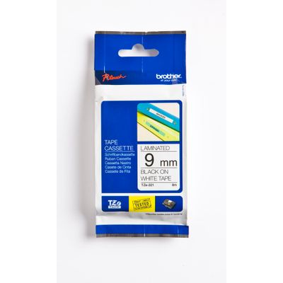 4977766052252-Brother TZe221 - Ruban d'étiquettes auto-adhésives - 1 rouleau (9 mm x 8 m) - fond blanc écri-P_221_1-0