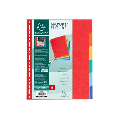 3130630024064-Exacompta Nature Future - Intercalaire 6 positions - A4 Maxi - carte lustrée colorée-P_2406_1-0