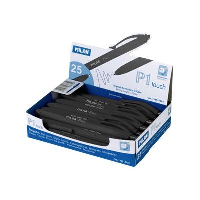 8411574036692-MILAN P1 TOUCH - Stylo à bille - noir - 1 mm (pack de 25)-P_8931_1-0