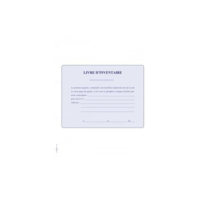 3416790044549-ELVE - Reliure Livre d'inventaire 4 anneaux avec recharge-Avant-3