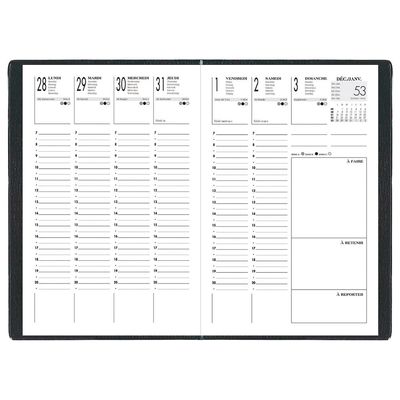 3147281209405-Agenda Lecas Economique - 1 semaine sur 2 pages - 21 x 27 cm - noir-P_20940_2-1
