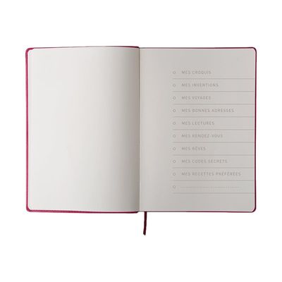 3108725881274-Oberthur Carmen - Carnet de notes souple A5 - uni - rose-Avant-3