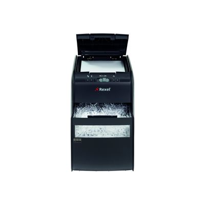 5028252504645-Rexel Auto+ 90X - destructeur de documents coupe croisée - 90 feuilles - Corbeille 20 litres-Avant-2
