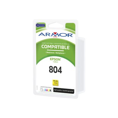 3112539224004-Epson T0804 - compatible Armor - jaune - cartouche d'encre-Angle droit-0