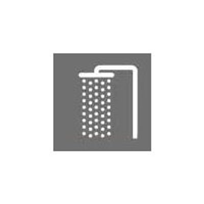 8711234004635-Pickup Home 3D - Plaque Acrylique Douche - 9 x 9 cm - gris-Avant-0