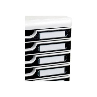 9002493023987-Exacompta Modulo - Module de classement 10 tiroirs - gris lumière/noir-Gros plan-1