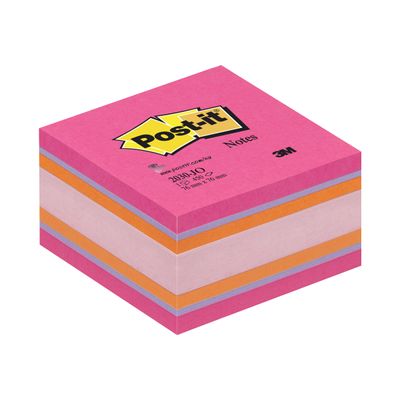 3134375487771-Cube Post-it Couleurs Plaisir Intense - 76 x 76 mm-Angle droit-0