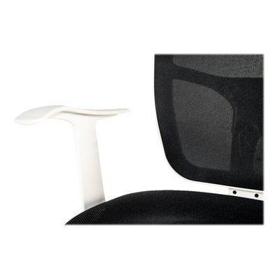 3760185025065-Fauteuil de bureau - PHOENIX - Accoudoirs fixes blancs - Blanc-Gros plan-4