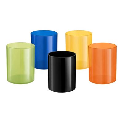 3701254704801-Elami - Pot à crayons - plastique - jaune-Avant-0