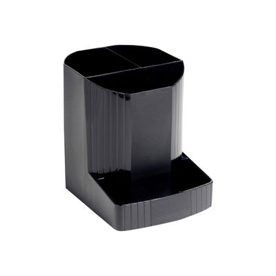 9002493093720-Exacompta Mini-Octo - Pot à crayons noir-Angle gauche-1