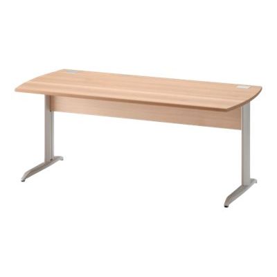 3483600784520-Bureau JAZZ+ - 180 cm - Pieds métal - Hêtre-Angle droit-0