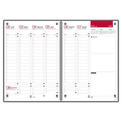3147280205163-Agenda Oxford Mode - 1 semaine sur 2 pages - 21 x 29,7 cm - disponible dans différentes couleurs - Ham--1