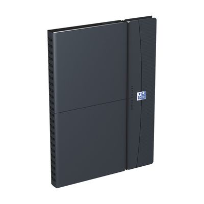 3147280191008-Agenda à élastique Office - 1 semaine sur 2 pages - 15 x 21 cm - gris/noir - Oxford--0