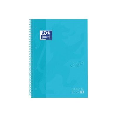 8412771024239-Oxford Touch' - Cahier à spirale 24 x 32 cm - 160 pages - petits carreaux (5x5 mm) - bleu pastel-Avant-0