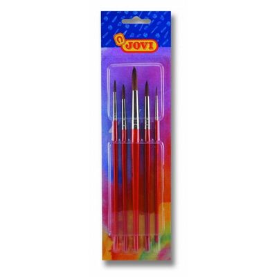 8412027008549-JOVI - Lot de pinceaux - 5 parties - rond - taille : 0, 4, 6, 8, 12-P_127829_1-0