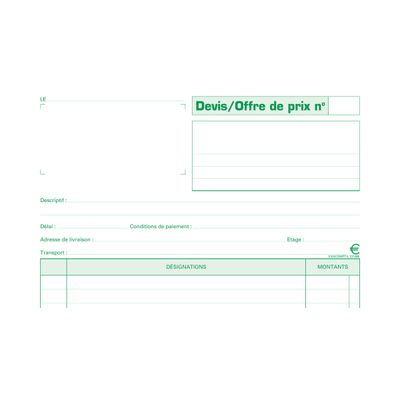 3130630131465-Exacompta - Manifold Carnet de devis/offre de prix - 50 tripli - A4-Gros plan-1