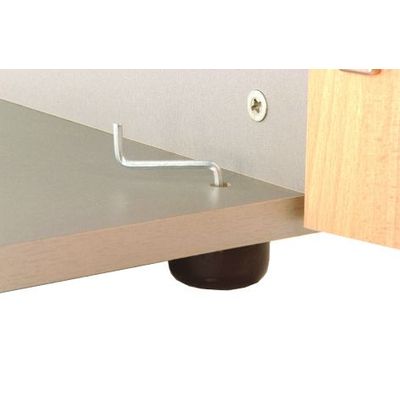 2012348123622-Bibliothèque IDRA/DUAL  avec 2 portes basses - L80 x H180 x P47 - Corps blanc - Portes et dessus imita--4