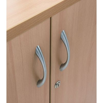 2012348123622-Bibliothèque IDRA/DUAL  avec 2 portes basses - L80 x H180 x P47 - Corps blanc - Portes et dessus imita--1