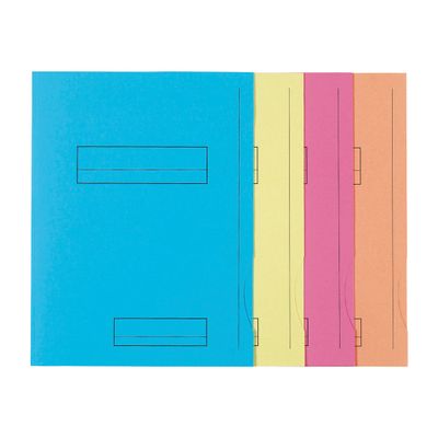 3288583350003-Exacompta Super 210 - 50 Chemises 2 rabats - 160 gr - couleurs assorties-Avant-1