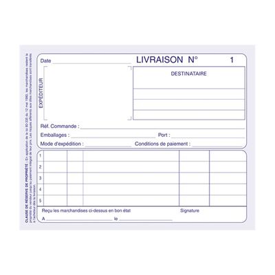 3416792102100-ELVE - 10 Manifolds Carnets de livraisons - 50 dupli - 10,5 x 14 cm-Avant-0