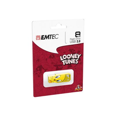 3126170153210-EMTEC M750 Looney Toons L100 Tweety - clé USB - 8 Go-Angle gauche-1