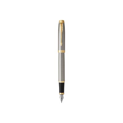 3501179316499-Parker IM - Stylo plume métal brossé - pointe fine-Avant-2
