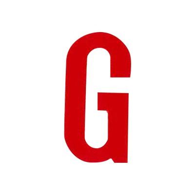 8711234243065-Pickup - Étiquette autocollante - 150 mm - Lettre G - rouge brillant-Avant-0