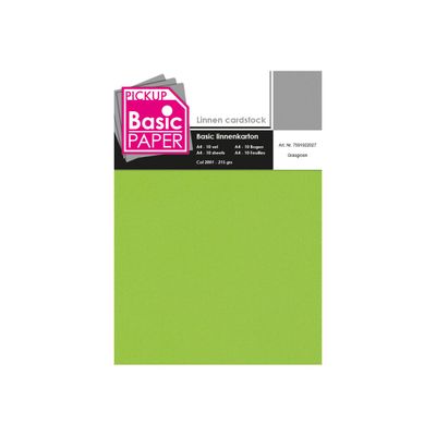 8715119760821-Pickup - Carton de lin - A4 (210 x 297 mm) - 215 g/m² - 10 feuilles - vert gazon-Avant-0