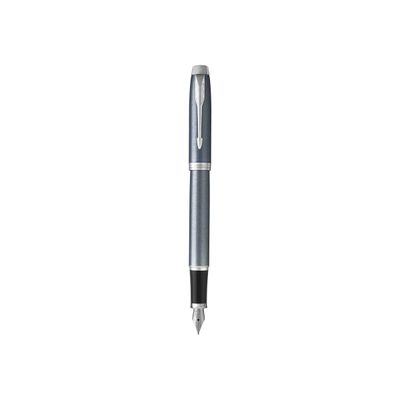 3501179316482-Parker IM - Stylo plume - encre bleue - fin - gris/argent-Avant-2