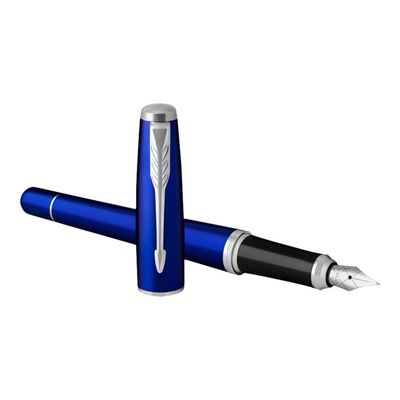 3501179316062-Parker Urban - Stylo plume - encre bleue - moyen - corps bleu/argent-Angle droit-2