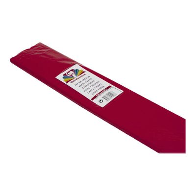 3065501036061-Clairefontaine Premium - Papier crépon - Rouleau 50 cm x 2,5 m - 40 g/m² - rouge-Angle gauche-0