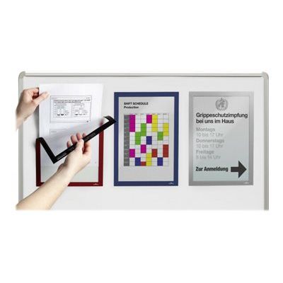 4005546405704-Durable Duraframe Magnetic - 5 Cadres d'affichage magnétiques - A4 - argent - pour surfaces méta-Avant-6