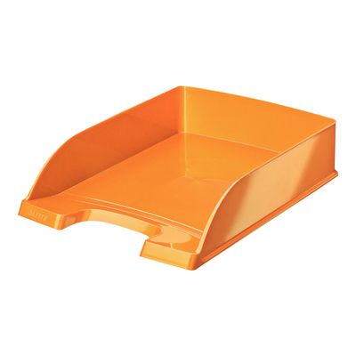 4002432394470-Leitz WOW Plus - Corbeille à courrier - Orange-Angle droit-0