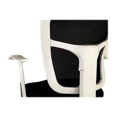3760185025065-Fauteuil de bureau - PHOENIX - Accoudoirs fixes blancs - Blanc-Gros plan-5