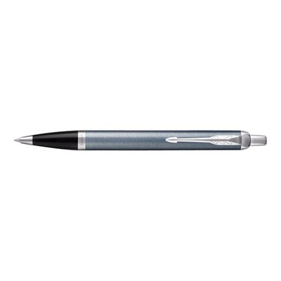3501179316697-Parker IM - Stylo à bille - encre bleue - moyen - gris/argent-Angle gauche-0