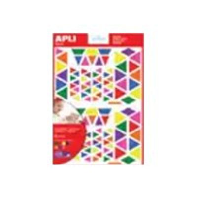 8410782132394-Apli - 720 gommettes triangles - coloris assortis-Avant-0