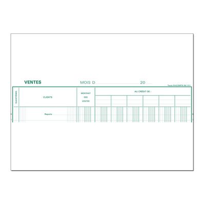 3130632065706-Exacompta - Registre des ventes - 7 colonnes - 32 x 25 cm - 80 pages-Gros plan-2