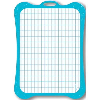 0400002585008-Maped - Kit ardoise blanche avec des motifs grille bleue - avec feutre et effaceur  - grands carreaux (se--2
