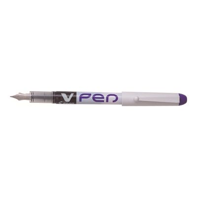 4902505326578-Pilot V Pen - Stylo plume - violet - 0,4 mm - pointe moyenne-Angle gauche-0