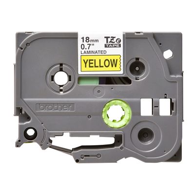 4977766686716-Brother TZe641 - Ruban d'étiquettes auto-adhésives - 1 rouleau (18 mm x 8 m) - fond jaune écrit-Avant-1