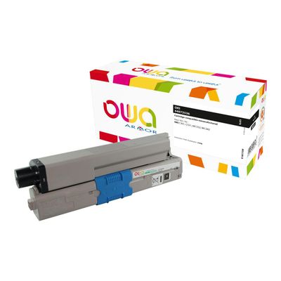 3112539704889-Cartouche laser compatible OKI 44973536 - noir - Owa K18017OW-Angle gauche-0