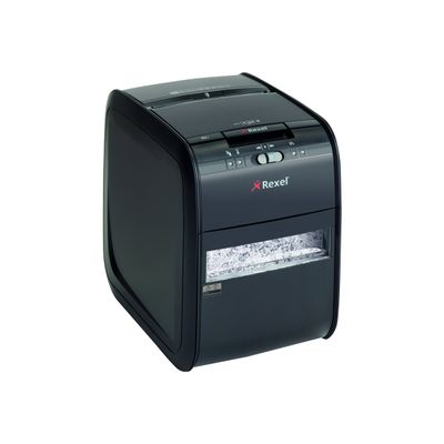 5028252504645-Rexel Auto+ 90X - destructeur de documents coupe croisée - 90 feuilles - Corbeille 20 litr-Angle gauche-3
