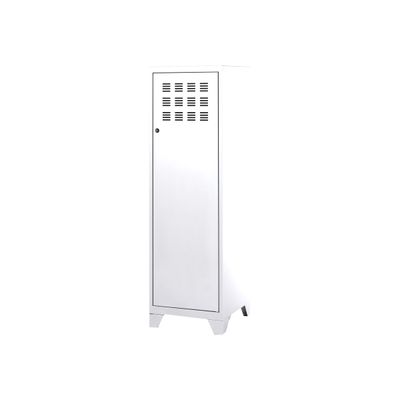 3219090958277-Casier de bureau avec pieds - 133 x 40 x 40 cm - blanc-Avant-0
