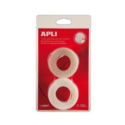 8410782136576-APLI kids - Fermeture velcro - 2 pièces - strip - 2 cm x 1 m - blanc - non permanent - ac-P_300002327_1-0