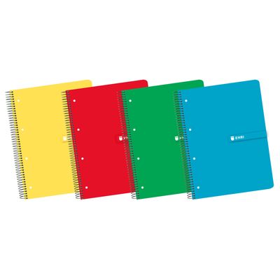 8412771086800-ENRI A4+ - Cahier de notes - reliure à spirale - 160 feuilles / 320 pages - petits carreaux - 4 trous - dis-P_300042828_1-0