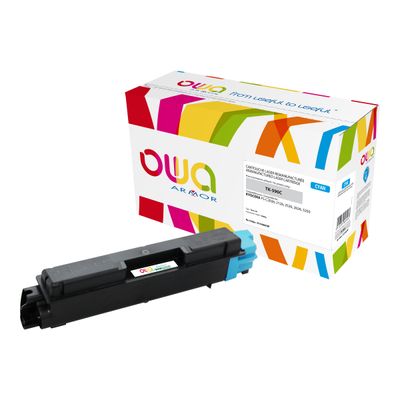 3112539607487-Cartouche laser compatible Kyocera TK-590 - cyan - Owa K15486OW-Angle gauche-0